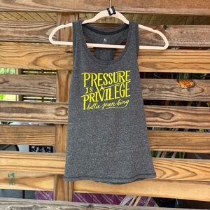 Oiselle Charcoal Tank Pressure is a Privilege Top Women’s Small